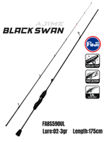 FUJIN Fujin Ajime Black Swan 175cm 02-3gr Aji LRF Kamışı Lrf Kamışları
