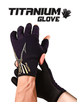 FUJIN Fujin Pro Angler S24 Titanium Gloves Black Gold - M/L Balıkçı Giyim