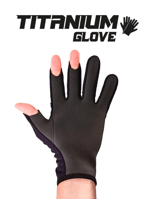 FUJIN Fujin Pro Angler S24 Titanium Gloves Black Gold - M/L Balıkçı Giyim