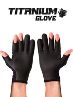 FUJIN Fujin Pro Angler S24 Titanium Gloves Black Gold - M/L Balıkçı Giyim