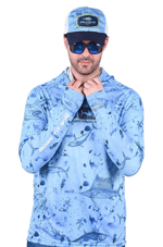 FUJIN Fujin Pro Angler T-Shirt Blue Fish - 4XL Balıkçı Giyim