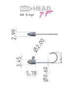 FUJIN Fujin Rock-Head 8no Aji Game Jighead Jig Head ve Zokalar