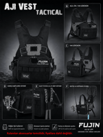 FUJIN Fujin Tactical Vest Black Balıkçı Çantası Çanta ve Kutular