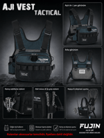 FUJIN Fujin Tactical Vest Indigo Balıkçı Çantası Çanta ve Kutular