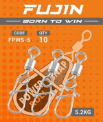 Klips & Fırföndü Fujin Power Roll Snap #S 5.2kg Çekerli Klips