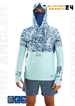 Balıkçı Giyim Fujin Pro Angler S24 Buff&Hoodie Izohips Mint