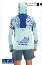 Balıkçı Giyim Fujin Pro Angler S24 Buff&Hoodie Izohips Mint