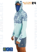Balıkçı Giyim Fujin Pro Angler S24 Buff&Hoodie Izohips Mint
