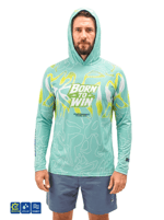 Fujin Pro Angler S26 T-Shirt Hooded Izohips Bold Mint  Balıkçı Giyim