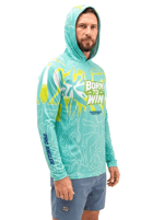 Fujin Pro Angler S26 T-Shirt Hooded Izohips Bold Mint  Balıkçı Giyim