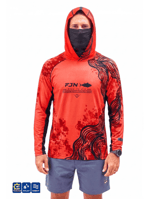 Fujin Relax S26 T-Shirt Buff&Hoodie Coral Black Balıkçı Giyim