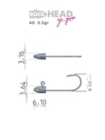 Jig Head ve Zokalar Fujin Rock-Head 6no Aji Game Jighead - 1.5GR