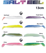 Silikon Yemler Fujin Salt Eel Body 13cm x3 Silikon Yem Gövde - BLUE