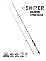 Fujin Sniper 270cm 15-55gr Spin Kamış FSN-902MH Spin Kamışları