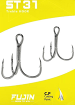 Üçlü İğneler Fujin ST31 Üçlü Maket Balık Kancası Nickel