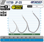 Tekli İğneler Owner 11759 JF-25 Jigger Light Jig İğnesi