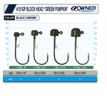 Jig Head ve Zokalar Owner 4151GP Block Head 3/16 OZ #1/0