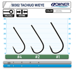 Owner 50302 Tachiuo W/ Eye Nickel İğne Tekli İğneler