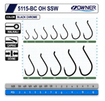 Owner 5115 Oh Ssw Black Chrome İğne Tekli İğneler