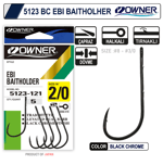 Tekli İğneler Owner 5123 Ebi Baitholder Black Chrome İğne