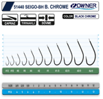 Tekli İğneler Owner 51440 Seigo-Bh Black Chrome İğne