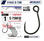Tekli İğneler Owner 51642 S-75M Black Chrome İğne