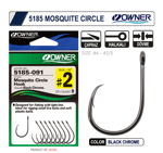 Tekli İğneler Owner 5185 Mosquito Circle Black Chrome Sinek İğne