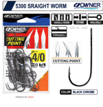 Tekli İğneler Owner 5300 Straight Shank Black Chrome İğne