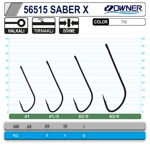 Tekli İğneler Owner 56515 Tachiuo Saber X Tin İğne