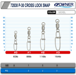 Klips & Fırföndü Owner 72830 P-30 Cross Lock Snap - 1