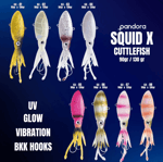 Silikon Yemler Pandora Balıkçılık Squid X CuttleFish 90gr CLM Silikon Kalamar