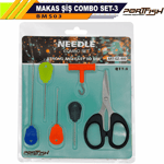 Makas ve Penseler Portfish Makas Şiş Combo Set-3