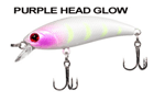 Maket Yemler Ryuji Baby Minnow Sinking 5cm 4.5gr Maket Yem - PURPLE HEAD GLOW