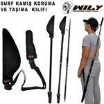 Çanta ve Kutular Wily Neopren Surf Kamış Koruma ve Taşıma Kılıfı