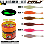 WILY Wily Fluid Sıvılı 40 mm 20 Adetli Silikon Yem Silikon Yemler