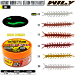 WILY Wily Instinct Worm Sıvılı 55 mm 20 Adetli Silikon Yem Silikon Yemler