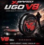 YGK Ygk X061 F-Ugo V8 Hard Fc 100m Misina - 2PE 0.235MM Fluorocarbon (Leader) Misinalar