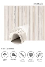 Boca J. 8003 Soft Geometrik Özel Ölçü Bukle Yumuşacık Salon Antre Mutfak Halı Yolluk