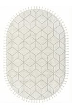 Bukle 1407 Oval Örgü Saçaklı Özel Ölçü Salon Antre Mutfak Antre Halı Yolluk