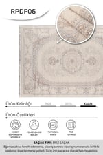 DENİZ -Krem / Vizon / Renkli -Oturma Odası,Salon- Robot Süpürgeye Uyumlu -Kolay Temizlenebilir