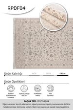 DENİZ -Krem / Vizon / Renkli -Oturma Odası,Salon- Robot Süpürgeye Uyumlu -Kolay Temizlenebilir