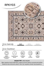 KUZEY - Bej-Oturma Odası,Salon- Robot Süpürgeye Uyumlu -Kaymaz Taban - Kolay Temizlenebilir