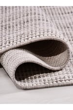 Polk Gri Bukle Örme Loop Antre Salon Mutfak Balkon Tozmaz Halı Yolluk Kilim