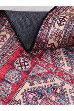 Retro 1039PC Multi Vintage Baskı Halı  Silinebilir Yıkanabilir Salon Antre Mutfak Halı Yolluk