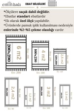 Royal Koleksiyonu 14559 Viskon Bambu Dokulu Salon Antre Mutak Halı Yolluk