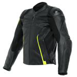 DAINESE CEKET/VR46 CURB LTHR BLK FLUO YELLOW