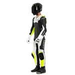 DAINESE/ASSEN 2 1 PC.PERF.LTHR SUIT BLK WHITE FLUO YELLOW