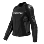 DNS CKT DERİ/RACING 4 LADY LEATHER JACKET PERF. BLK BLK