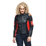 DNS CKT DERİ/RACING 4 LADY LEATHER JACKET BLK FLUO RED