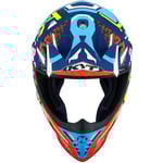 KYT SKYHAWK KASK HYPERFLOW MATT LIGHT BLUE / RED